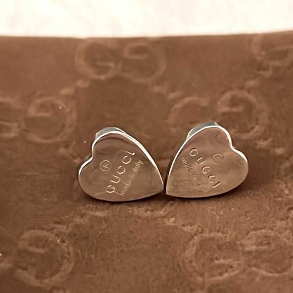Gucci Jewelry - Authentic silver Gucci heart earrings